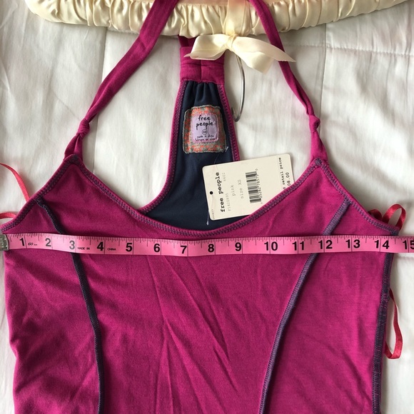 VINTAGE Free People Dress Racerback Pink Flare Mini XS - Picture 6 of 8